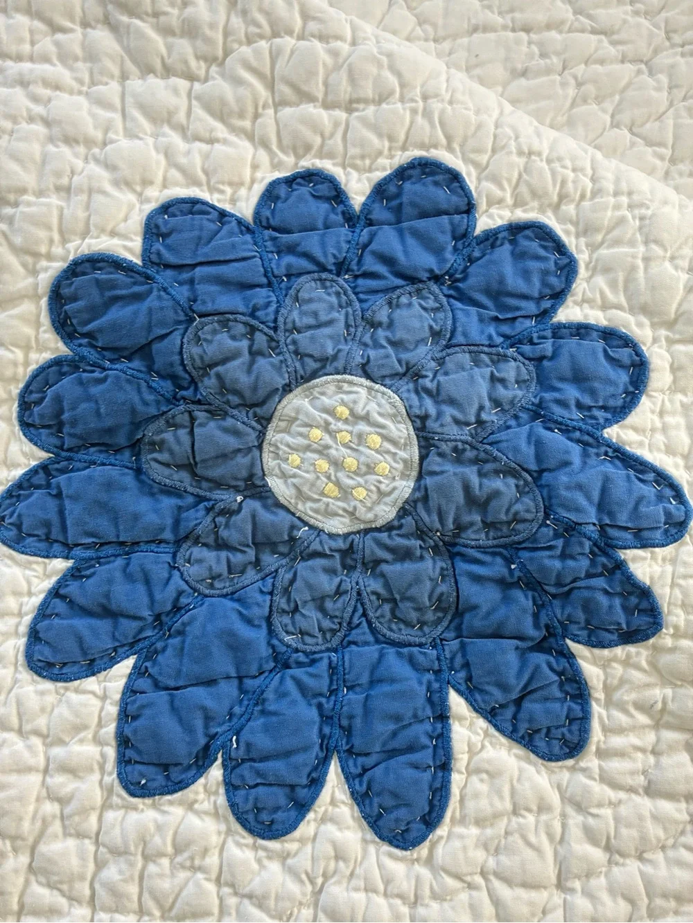 Vintage Pottery Barn Kids Daisy Garden Quilt Twin Reversible 68X84